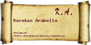 Kerekes Arabella névjegykártya